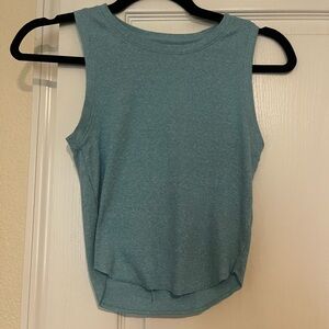 American Eagle Outfitters Teal Muscle Tee